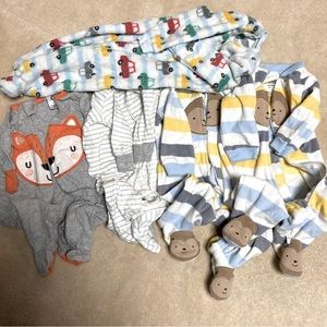 Footie PJs 0-3 month lot